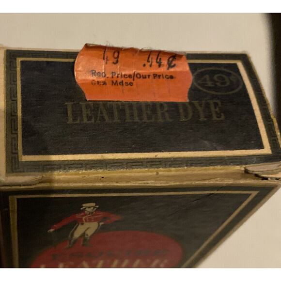 Esquire Brown Leather Dye Semi Full Bottle and Box VTG 1940 - 1950 (?) Shoe - Picture 6 of 11
